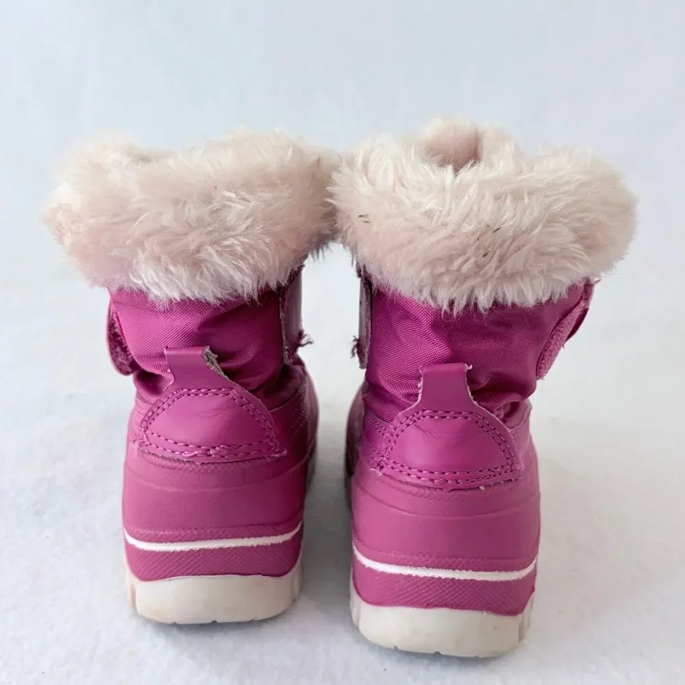 Cat & Jacket Winter Snow Boots Toddler Girl 5-6 Pink Fur Trim
